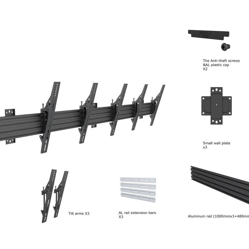 Multibrackets M Wallmount Pro MBW3U Tilt Black