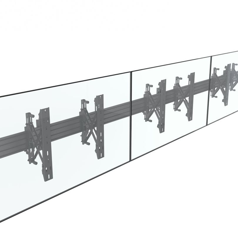 Multibrackets M Wallmount Pro MBW3X1U Push In Pop Out Black