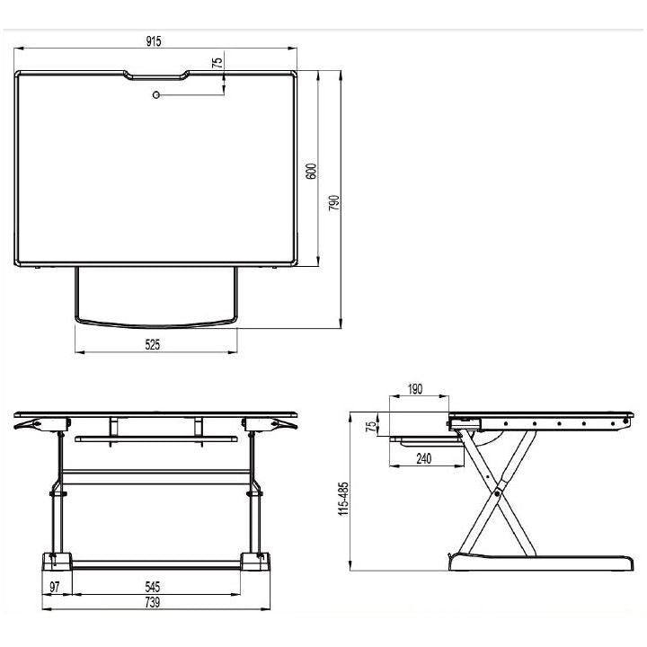 Multibrackets M Deskstand Workstation II