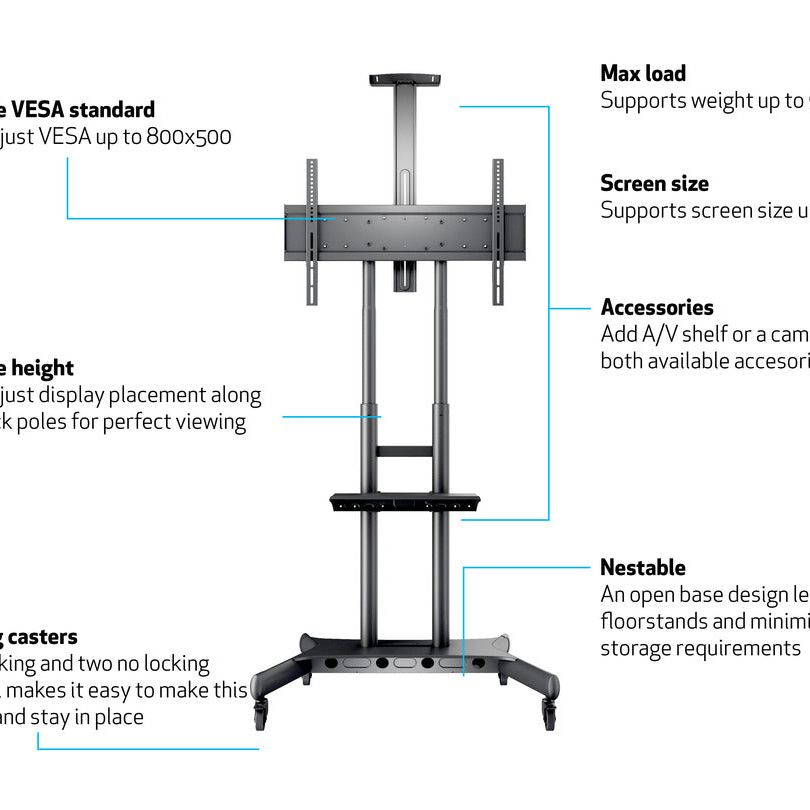 Multibrackets M Public Floorstand Basic 180 incl shelf & camera holder