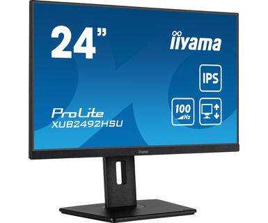 iiyama ProLite XUB2492HSU-B6 24" IPS 100Hz Full HD Display with Height Adjust Stand