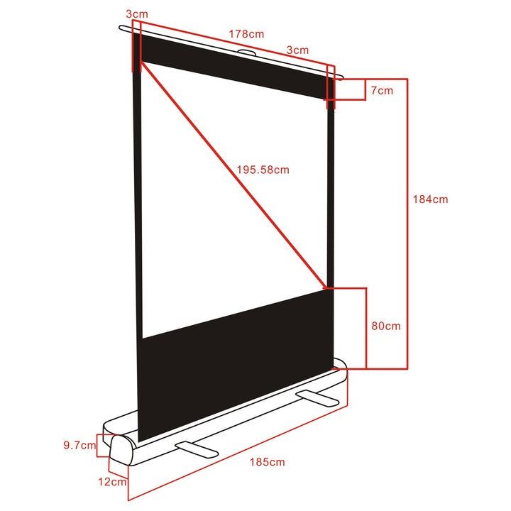 Multibrackets M 16:9 Portable Projection Screen 172x97, 77"