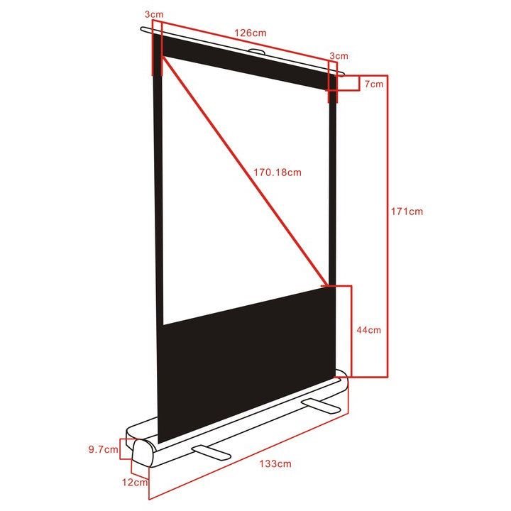Multibrackets M 1:1 Portable Projection Screen 120x120, 67"
