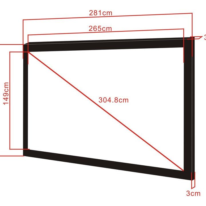 Multibrackets M 16:9 Framed Projection Screen 265x149, 120"
