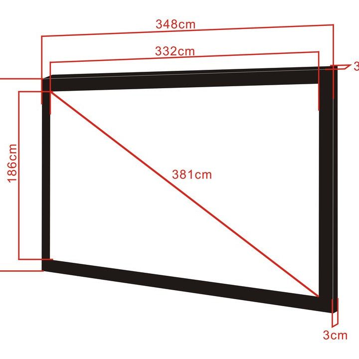 Multibrackets M 16:9 Framed Projection Screen 332x186, 150"