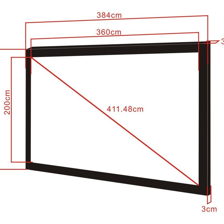 Multibrackets M 16:9 Framed Projection Screen 360x200, 162"