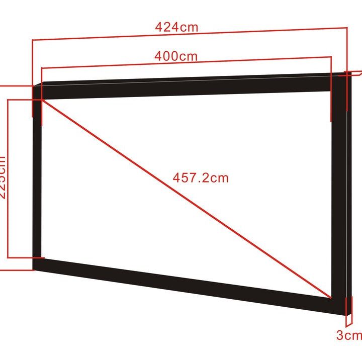 Multibrackets M 16:9 Framed Projection Screen 400x225, 180"