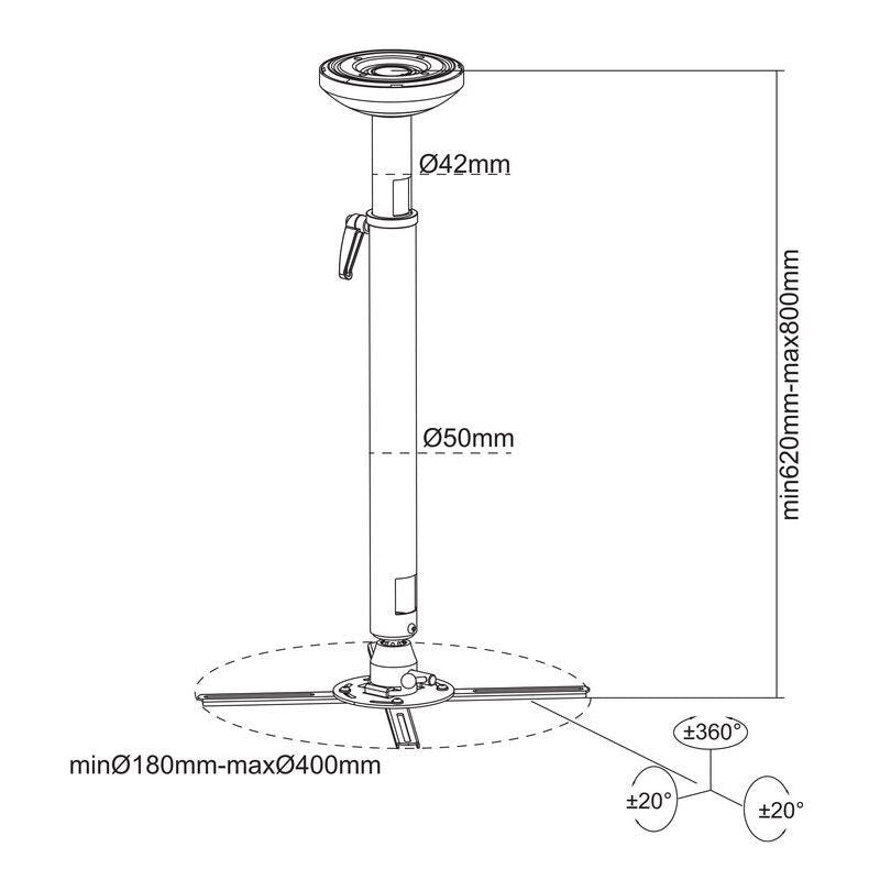 Multibrackets M Projector Mount HD 620-800mm