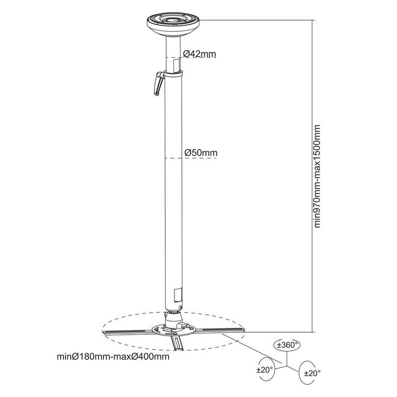 Multibrackets M Projector Mount HD 970-1500mm