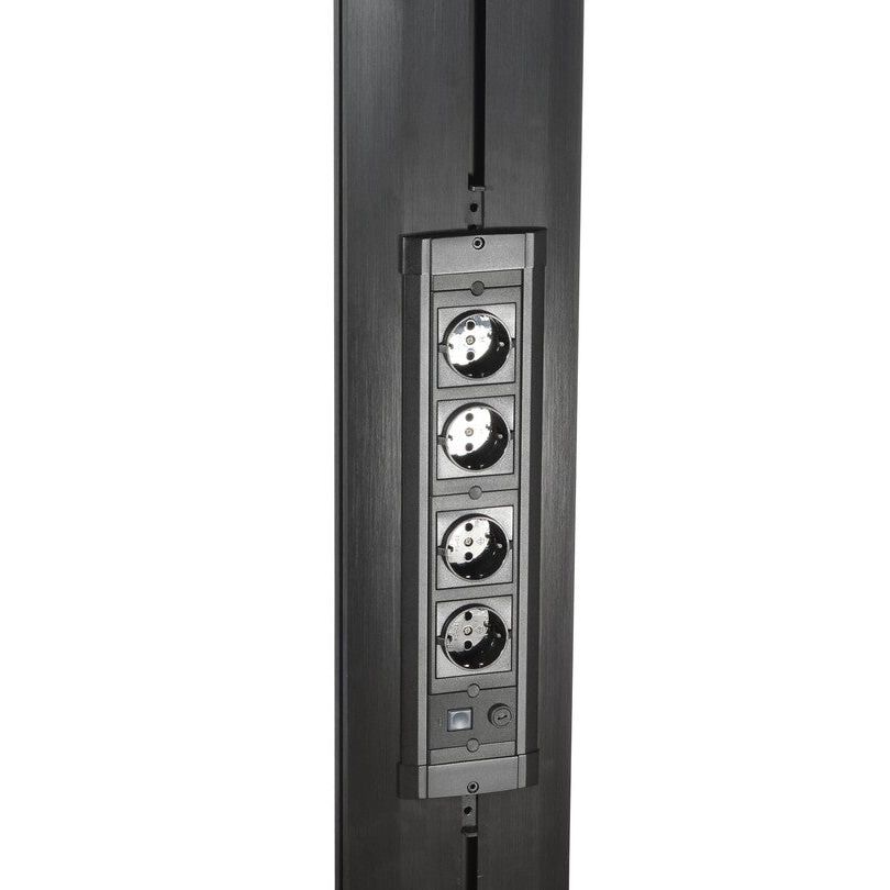 Multibrackets M Public Display Stand 210 Dual Pillar Wheelbase Black