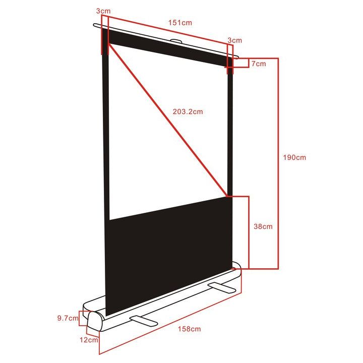 Multibrackets M 1:1 Portable Projection Screen 145x145, 80"
