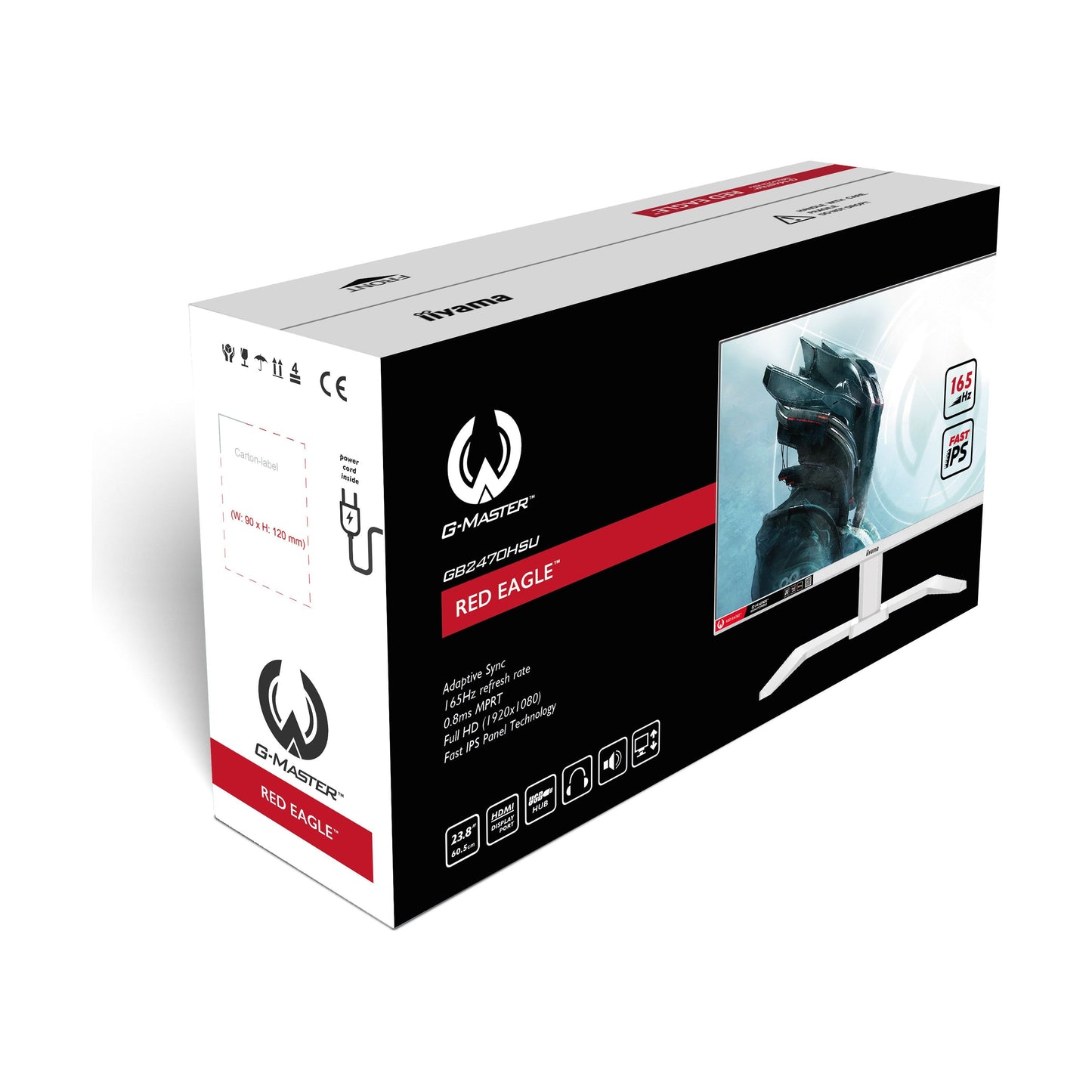 iiyama G-Master GB2470HSU-W5 24" Red Eagle Full HD IPS Gaming Monitor in White