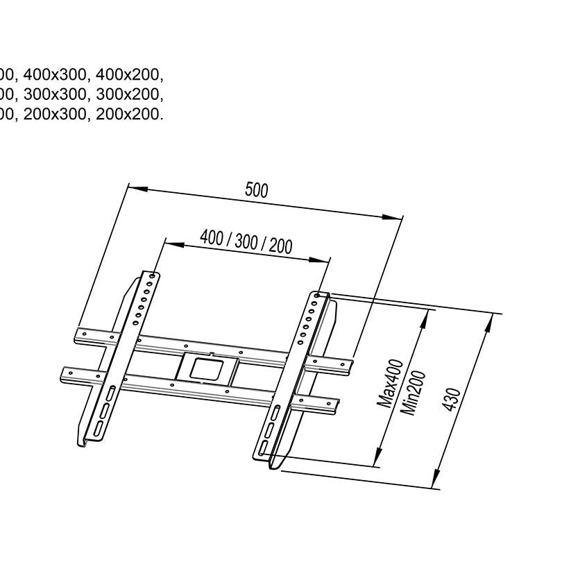 Multibrackets M Pro Series - Kiosk VESA adapter 200/300/400