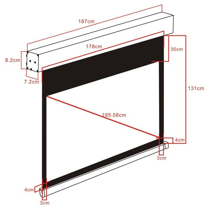 Multibrackets M 16:9 Motorized Projection Screen 172x97, Black 77"