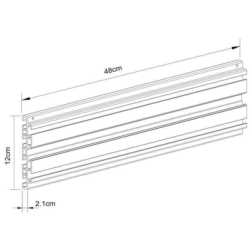 Multibrackets M Pro Series - Single Screen Rail 48cm Black