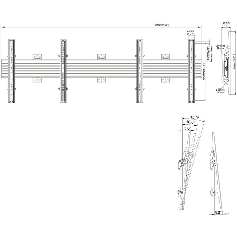 Multibrackets M Wallmount Pro MBW2UHD Tilt Black