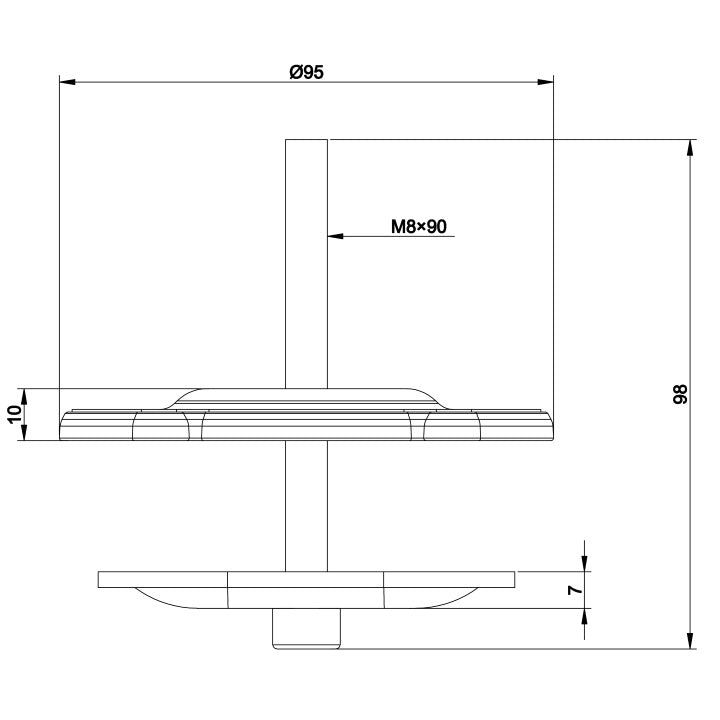 Multibrackets M VESA Deskmount Officeline Grommet Base Black