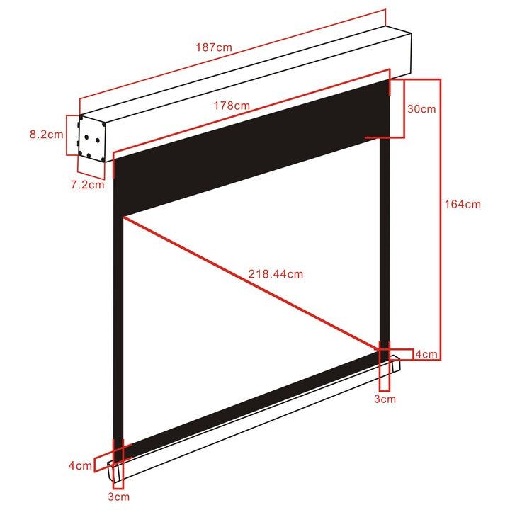 Multibrackets M 4:3 Motorized Projection Screen 172x130, 86"