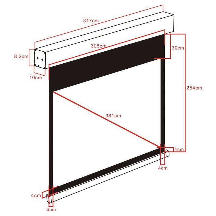 Multibrackets M 4:3 Motorized Projection Screen 300x220, 150"