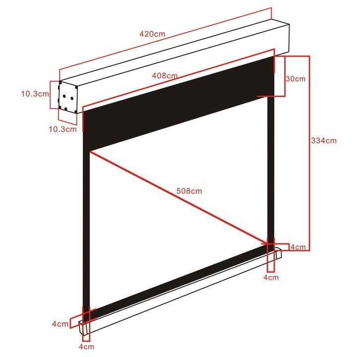 Multibrackets M 4:3 Motorized Projection Screen 400x300, 200"