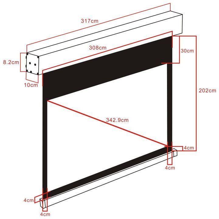 Multibrackets M 16:9 Motorized Projection Screen 300x168, 135"