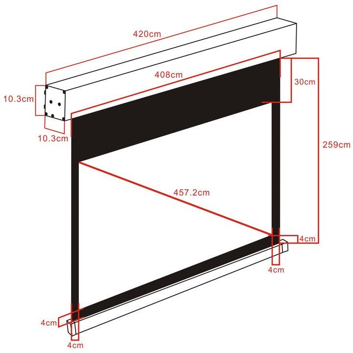 Multibrackets M 16:9 Motorized Projection Screen 400x225, 180"