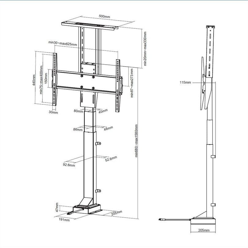 Multibrackets M Motorized TV Lift Large
