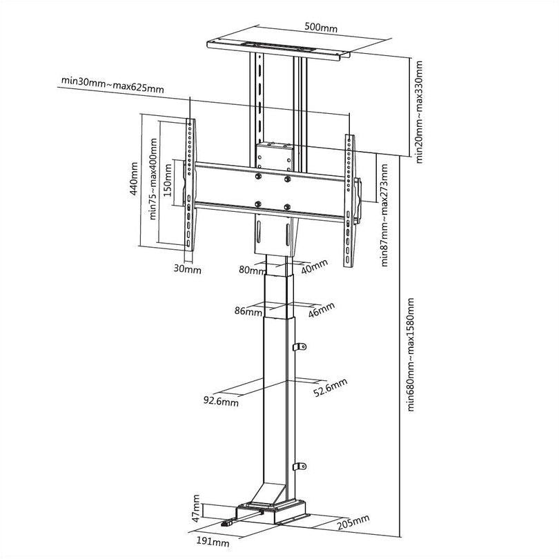 Multibrackets M Motorized TV Lift Large