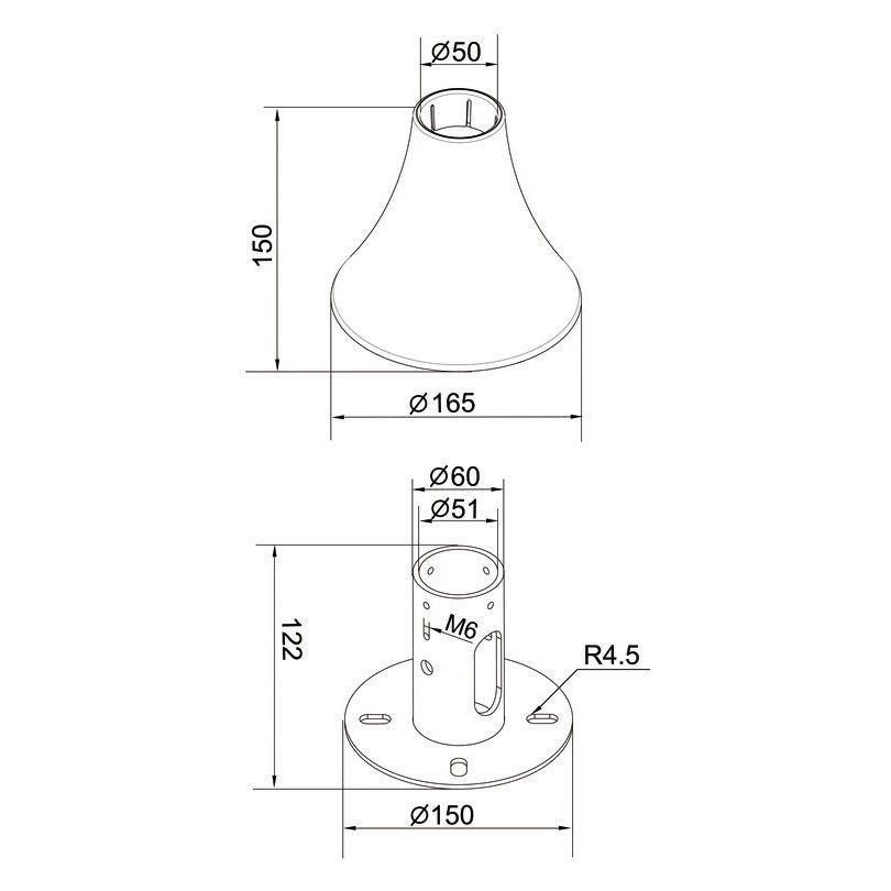 Multibrackets M Pro Series - Floor To Ceiling Wall Plate Brass