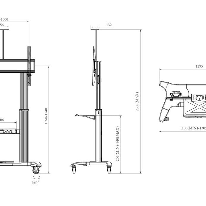 Multibrackets M Public Floorstand Dual Pillar 180 HD