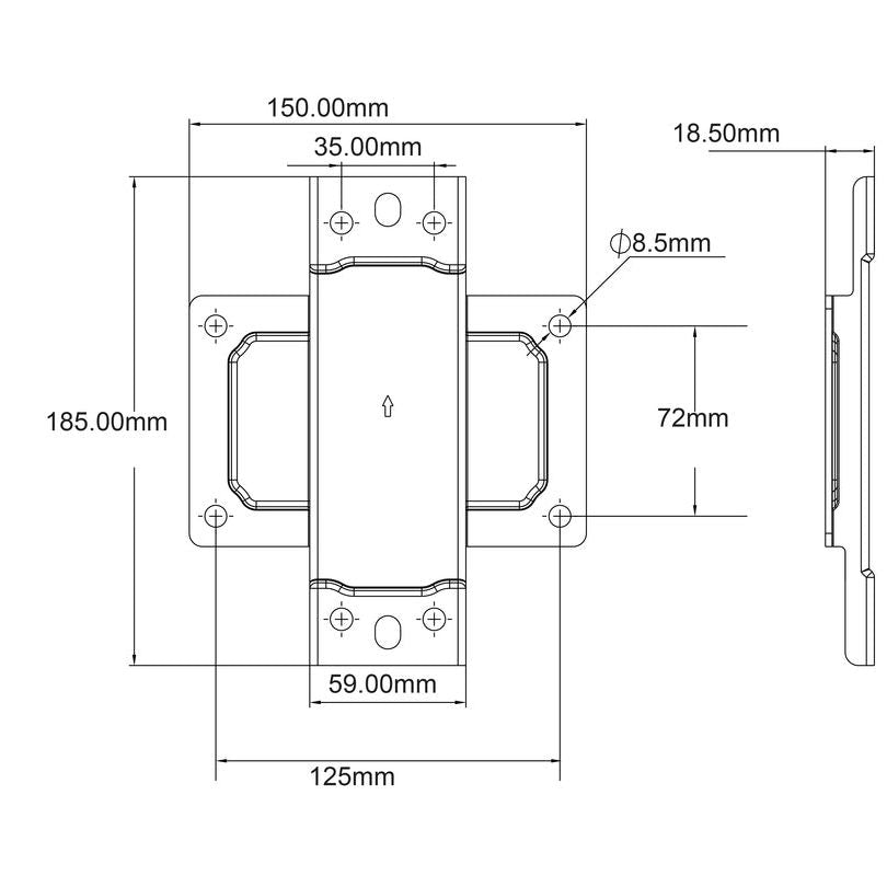 Multibrackets M Pro Series - Pole Clamp Plate