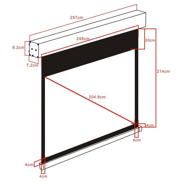 Multibrackets M 4:3 Motorized Projection Screen 240x180, 120"