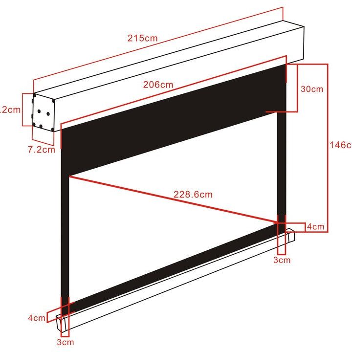 Multibrackets M 16:9 Motorized Projection Screen 200x112, 90"