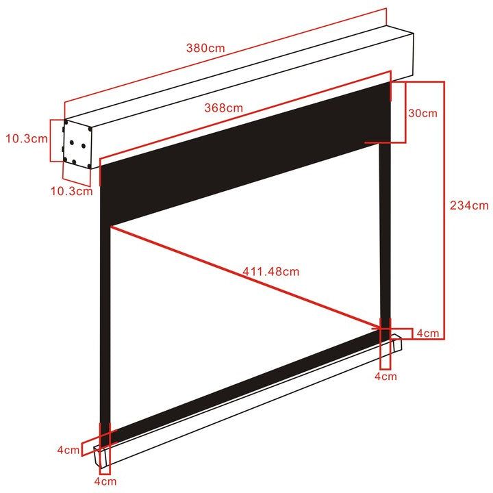 Multibrackets M 16:9 Motorized Projection Screen 360x200, 162"