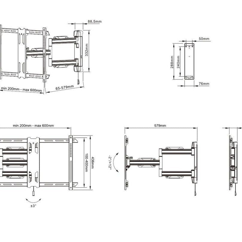 Multibrackets M VESA Single Flexarm Outdoor 40"-70"