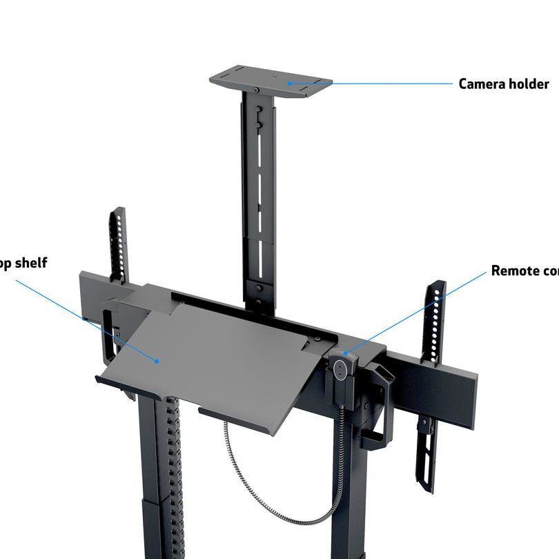 Multibrackets M Motorized Floorstand Incl cabinet & camerashelf 120kg Black