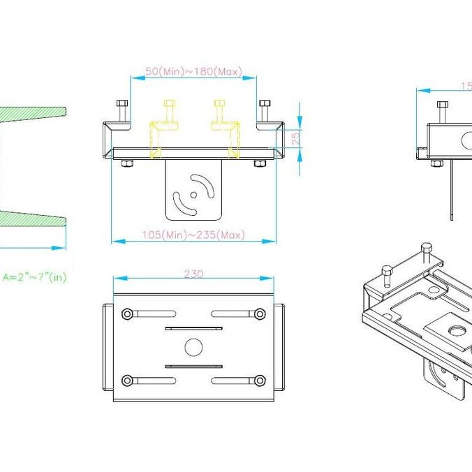 Multibrackets M Pro Series - I-Beam Clamp