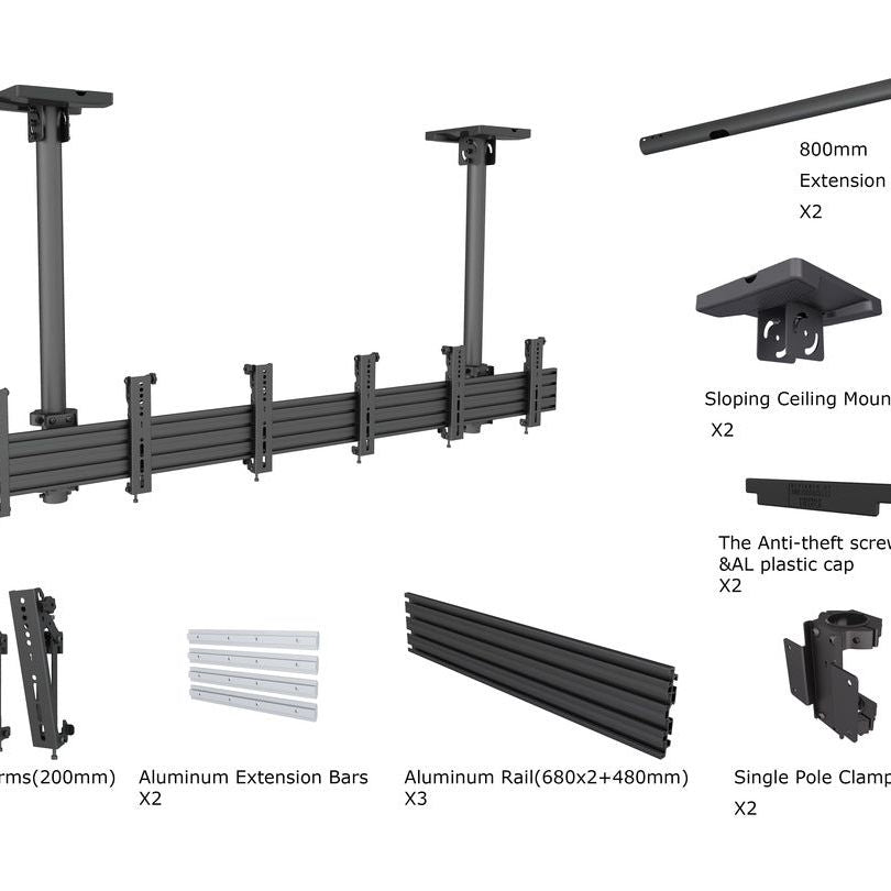Multibrackets M Menu Board Mount Pro MBC3X1U VESA 200