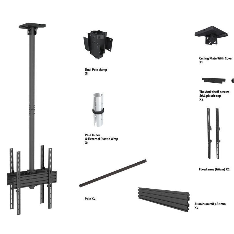 Multibrackets M Ceiling Mount Pro MBC1UX2P 400x600