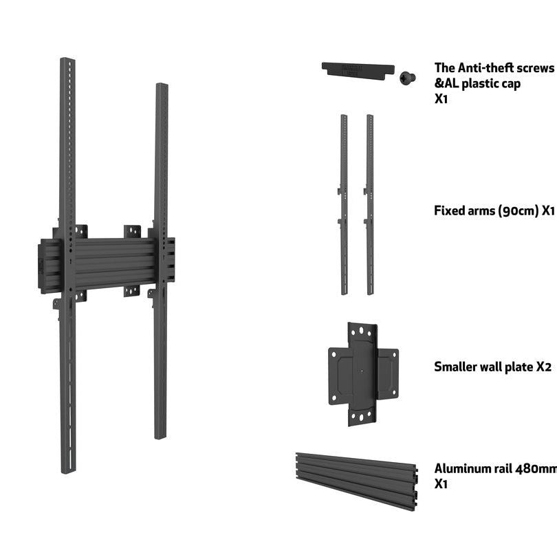 Multibrackets M Wallmount Pro MBW1UP 400x900 Fixed Black