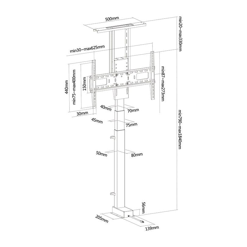 Multibrackets M Motorized TV Lift X-Large