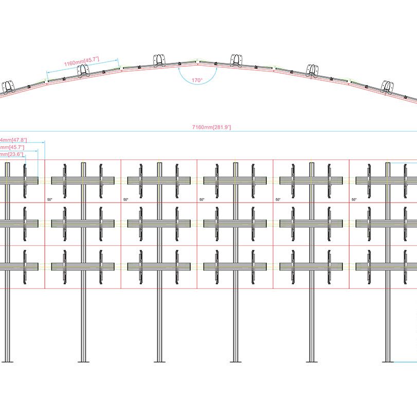 Multibrackets M Pro Series - Video Wall Floormount MBFMC6x3U