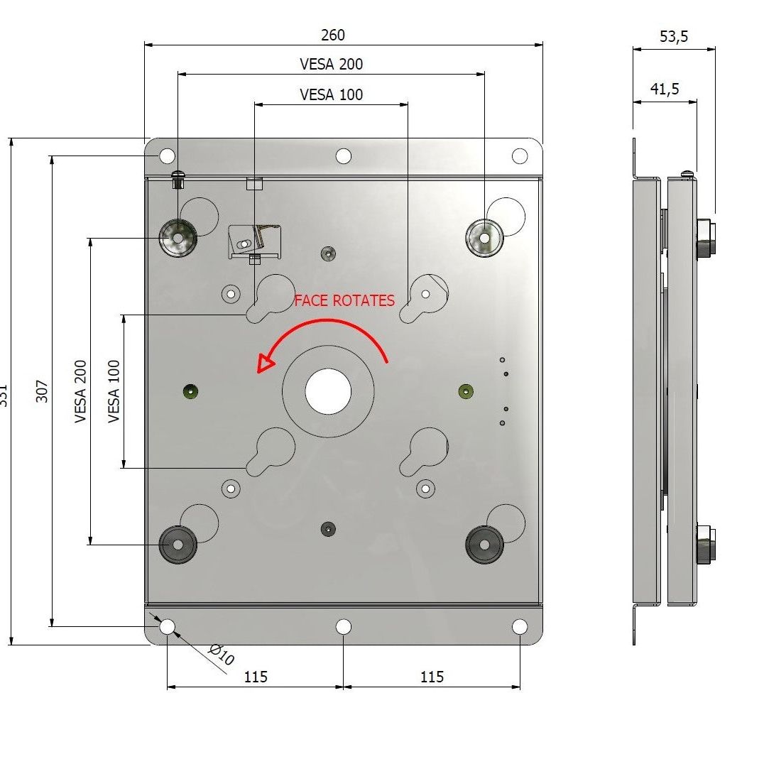 Multibrackets M VESA Wallmount Flip 100/200