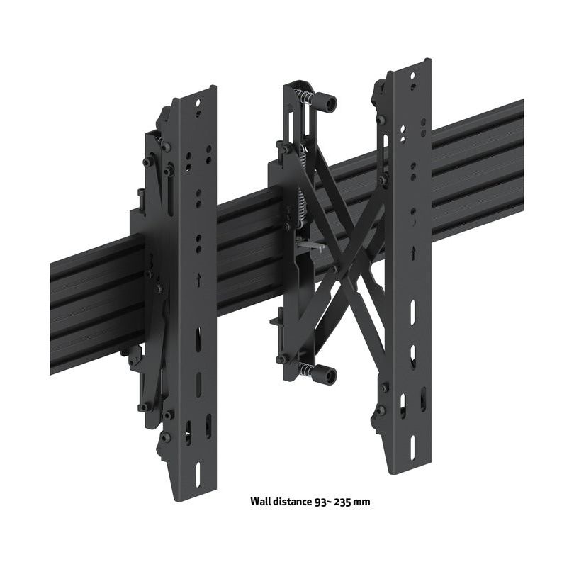 Multibrackets M Wallmount Pro MBW3x1UP Push In Pop Out Black