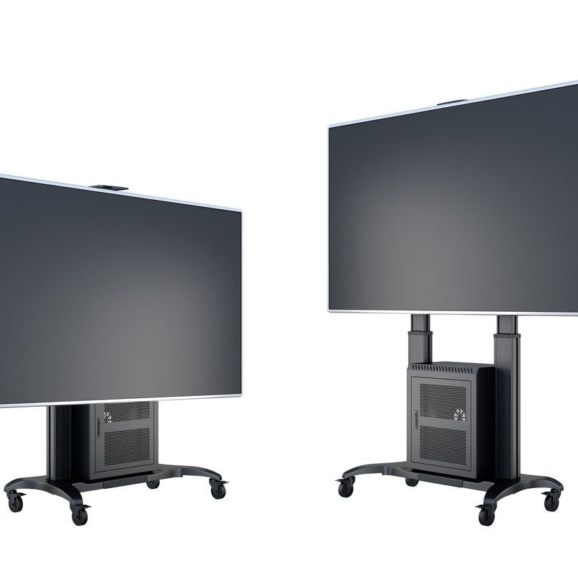 Multibrackets M Public Floorstand Dual Pillar 180 HD with AV Cabinet