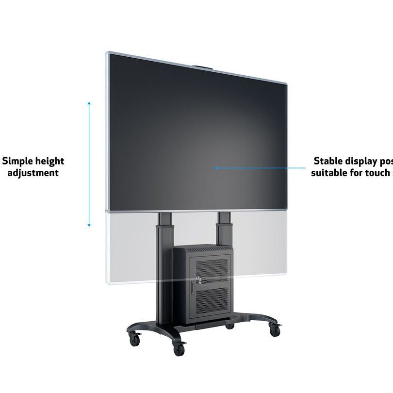 Multibrackets M Public Floorstand Dual Pillar 180 HD with AV Cabinet