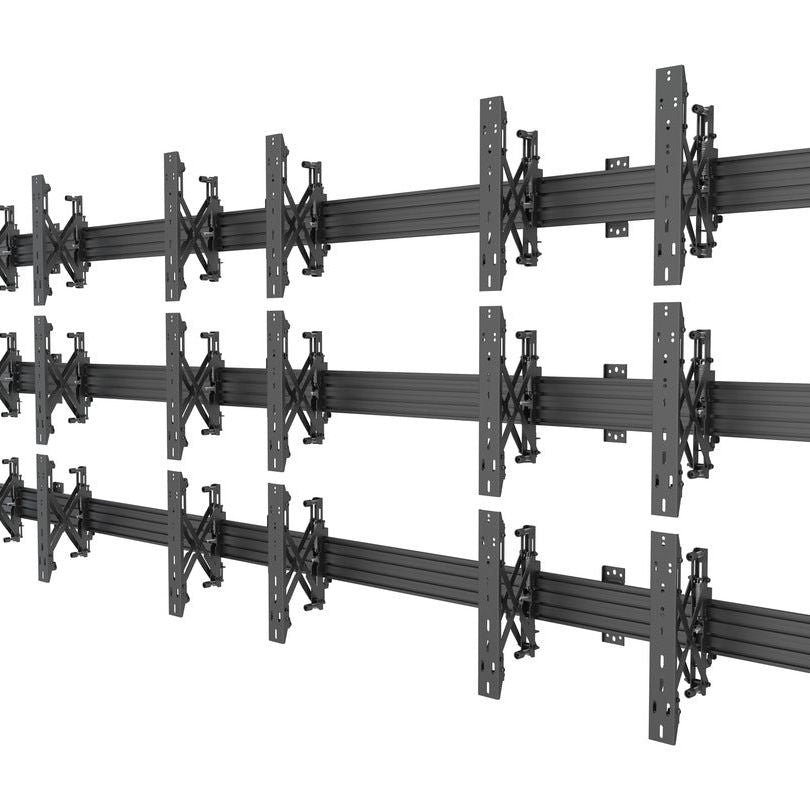 Multibrackets M Wallmount Pro MBW3x3U Push In Pop Out Black