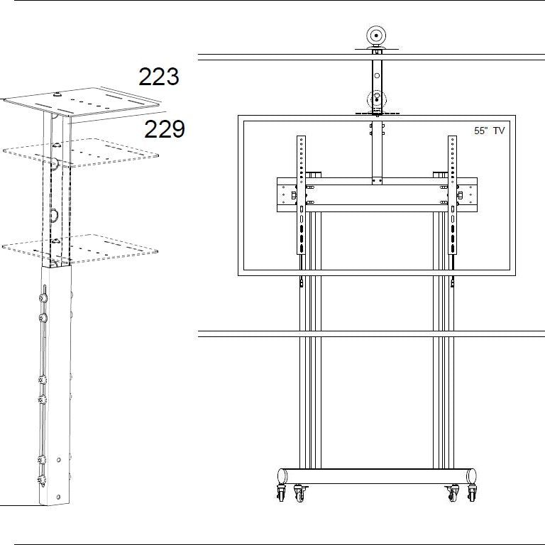 Multibrackets M Public Display Camera Holder 65"-110" Black