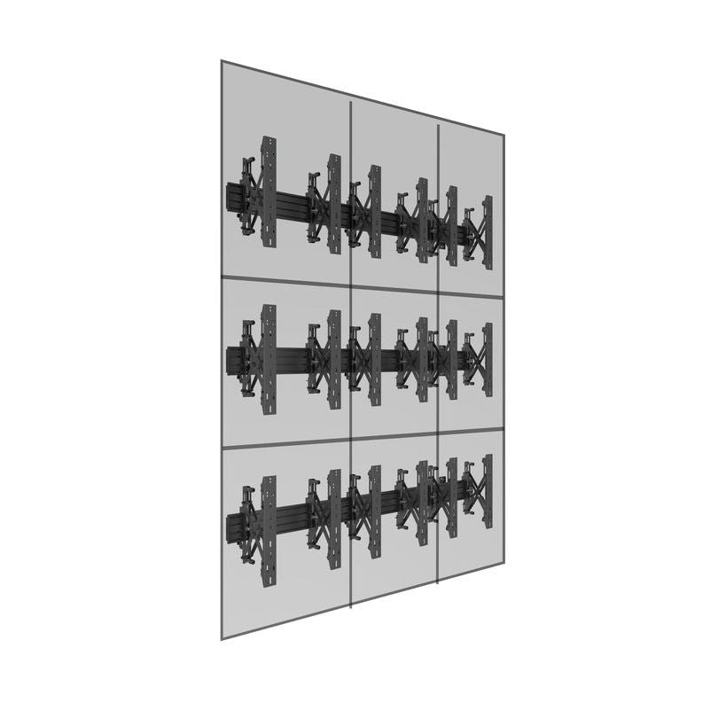 Multibrackets M Wallmount Pro MBW3x3UP Push In Pop Out Black