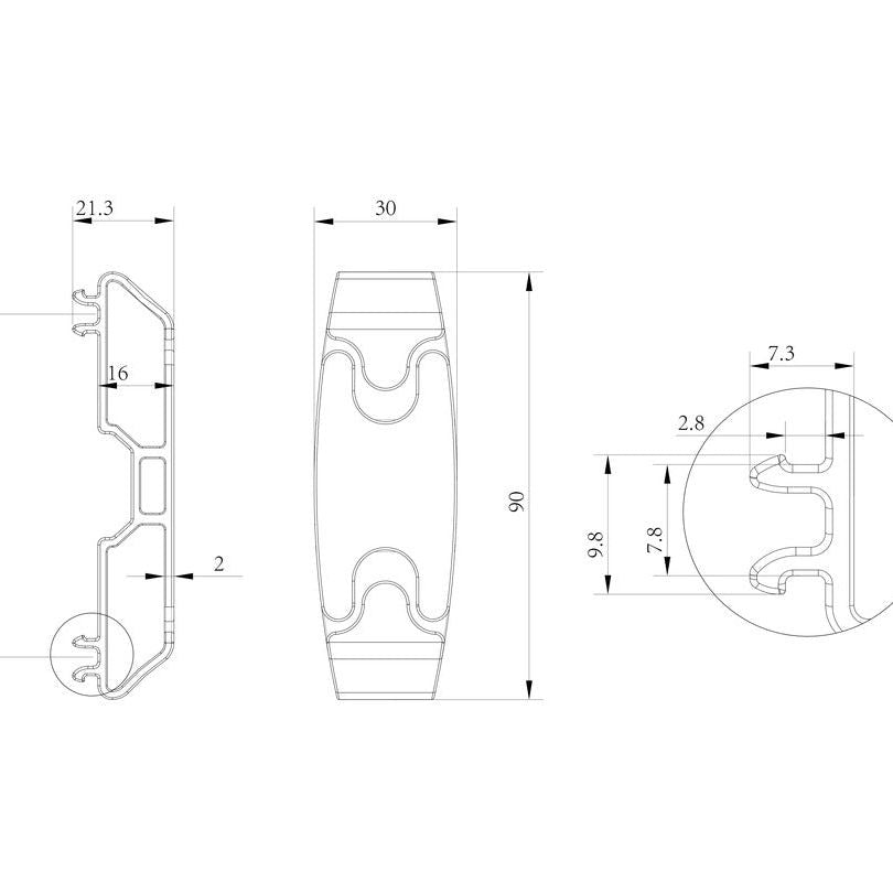 Multibrackets M Pro Series - Cable Management Clip 12-pack